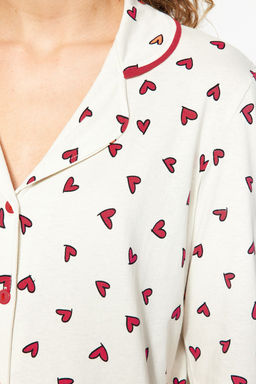 Trendyolmilla Lacivert %100 Pamuklu Kalpli Biyeli Orme Pijama Tak?m? THMAW24PT00103