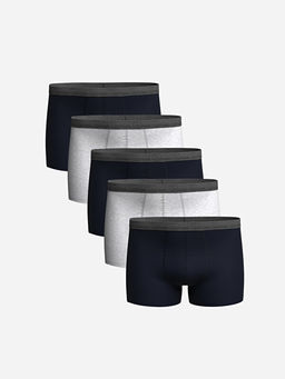 Standart Kal?p Pamuklu Esnek Erkek Boxer 5li