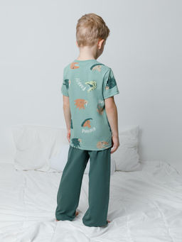 К 1646/динозавры,зеленый пижама для мал