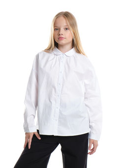 Рубашка для девочки подросткам школьная форма 22-7617 белый - Mini maxi фото 5