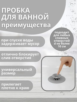 Пробка заглушка для слива 60275