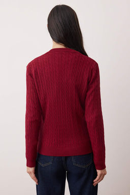 Ekru At Nak?sl? Sac Orgu Ince Triko Kazak TWOAW26KZ00122 - Trendyolmilla фото 12