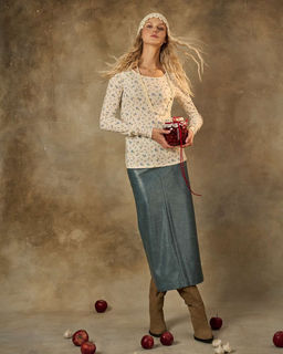 Лонгслив в мелкий цветочек 54.8 - Sahar art lab фото 8