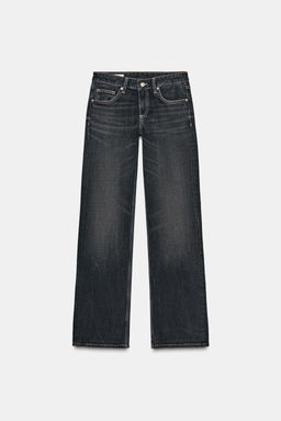 TRF WIDE-LEG LOW-RISE JEANS - Zara фото 7