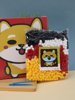 Картина из помпонов на подрамнике Draw Me! Cheerful fox, (20 х 20 см)