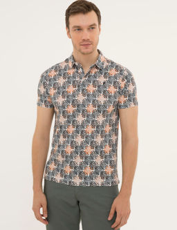 Темно-хаки футболка с воротником-поло - Cacharel фото 7