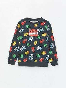 Bisiklet Yaka Spiderman Bask?l? Uzun Kollu Erkek ?ocuk Ti??rt