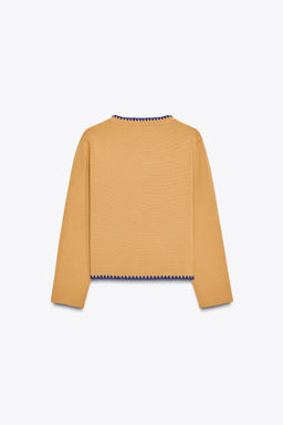 CARDIGAN WITH CONTRAST EMBROIDERY