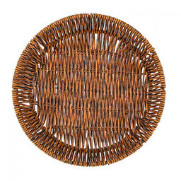 Корзина-сухарница плетеная Кондитер д24,5см h4см, полипропилен, коричневый, металлический каркас, форма круглая (Китай) - Домашняя мода фото 3