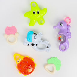 Набор погремушек Игрушки малыша, с эластичными элементами, 6 шт