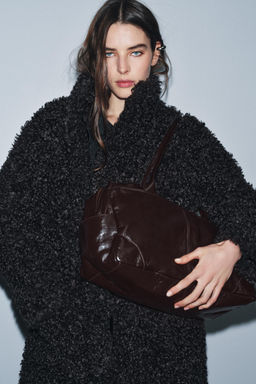 MAXI LEATHER BOWLING BAG - Zara фото 2