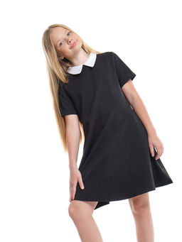 Платье для девочки в школу с воротником 22-7662 черный - Mini maxi фото 13