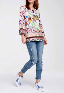 Блузка, пестрая - Linea tesini фото 5