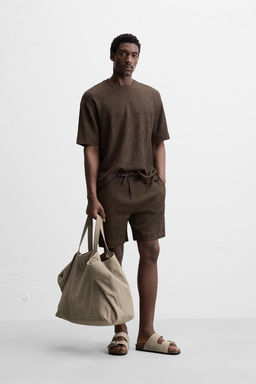 RELAXED FIT JACQUARD BERMUDA SHORTS - Zara фото 25