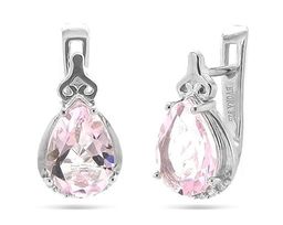 Серьги из серебра морганит, Валентина