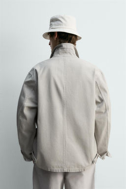 RELAXED FIT WASHED JACKET WITH POCKETS - Zara фото 3