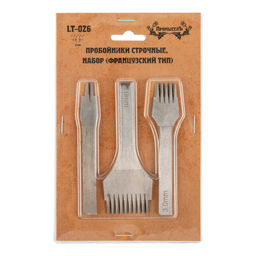 Промысел Пробойники строчные, набор(французский тип) LT-026 для кожи косой зуб, шаг 3 мм