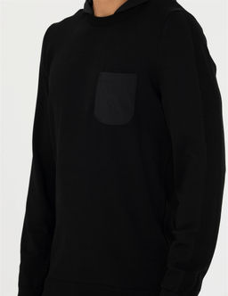 Siyah Slim Fit Kapi_onlu Triko Kazak - Pierre cardin фото 6
