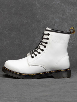 B6019-2 WHITE Ботинки демисезонные женские (натуральная кожа)