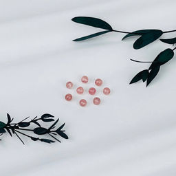 Бусины для украшений из Клубничного кварца (10 шт)