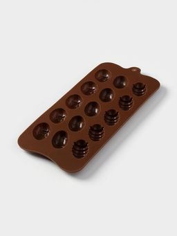Цена за 2 шт. Форма силиконовая для кондитерских украшений Доляна Пасхальные яйца, 22?10,5 см, 15 ячеек (3,2?2,5 см), цвет коричневый  фото 4