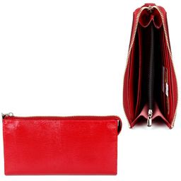 Портмоне женское Cayman-420 на молнии н/к, 1 отд, 12 карм, красный игуана (73) 164398