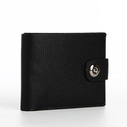 Портмоне мужское, на магните, отдел для купюр, карт, монет, чёрное