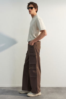 TRENDYOL MAN Limited Edition Kahverengi Premium Cepli Baggy Kargo Pantolon TMNSS23PL00036 - Trendyolmilla фото 11