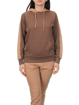 NO01 BEIGE/BROWN Костюм спортивный женский (хлопок 90%, полиэстер 10%) - Fashion фото 3