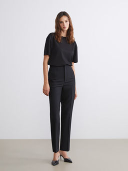 Dar Fit Pileli Kad?n Pantolon