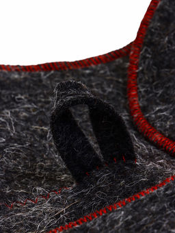 Шапка для бани и сауны Будёновка, полиэфир, шерсть, серая