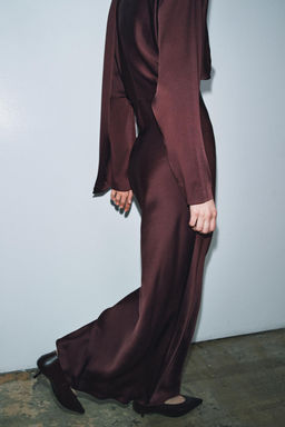 LIMITED EDITION ZW COLLECTION SATIN SCARF DRESS - Zara фото 3