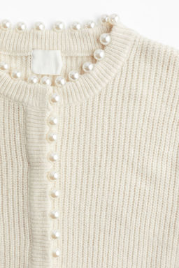 Cardigan en punto de canale con cuentas - H&m фото 6