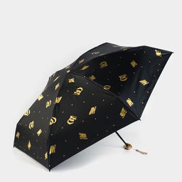 Зонт женский механический, 6 спиц, чёрный