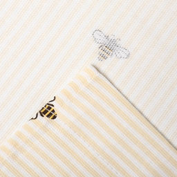 Шторы для кухни Доляна «Пчёлки», 150×180 см - 2 шт., рогожка 164 г/м², 100% хлопок