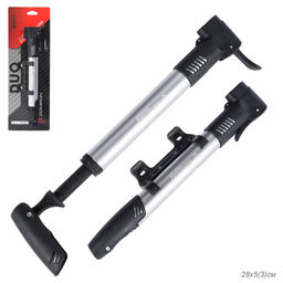 Велонасос COMIRON DUO, алюминиевый цилиндр, Presta-Schrader-Dunlop, 8,3 бар. /уп 50/