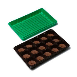 Комплект для рассады с торф.табл. 23х36х5,5см (15 таблеток d55мм, кассета и лоток полистирол) фото 2
