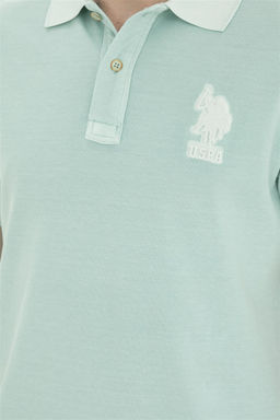 Мужская базовая футболка цвета водного зеленого цвета - U.s. polo assn фото 7