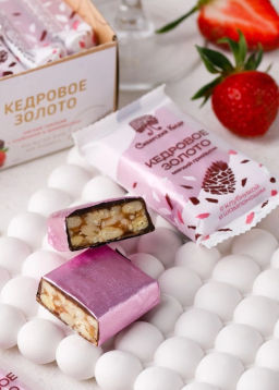 Батончик Кедровое золото с клубникой и шампанским, 35 г