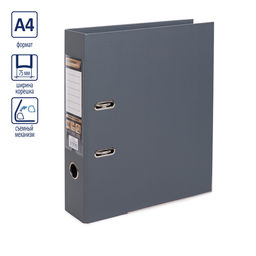 Expert Complete Регистратор PVC, 2-х стороннее покрытие, мет.уг. 75 мм 50 шт. Premier A4 арочный механ. (разб.) лён серый ЕС100162015