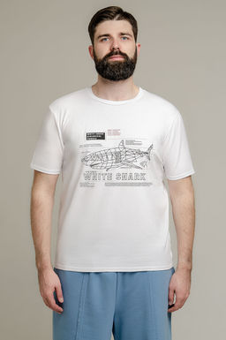 Арт. 67111 Футболка мужская 50-58 (5 шт) Цвет:белый