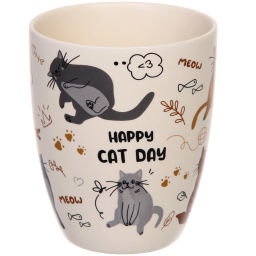 Цена за 2 шт. Кружка керамическая 350мл "Славные котики", микс 4рисунка