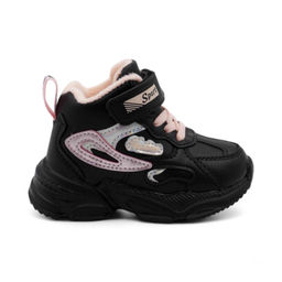 Кроссовки детские высокие С8666-11 черные - Sport фото 2