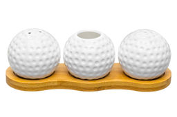 Вазочка под зубочистки + набор для специй 2 пр. 19,5*7*6 см 75 мл Сфера на деревянной подставке - Elan gallery фото 7