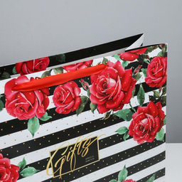 Пакет подарочный ламинированный, упаковка, Gifts, XL 49 х 40 х 19 см - Дарите счастье фото 3