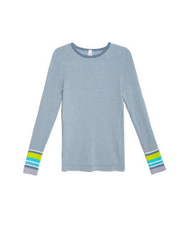 CONTE Ультрамодный джемпер с контрастными манжетами LDK 046 denim stripes - Conte elegant фото 7