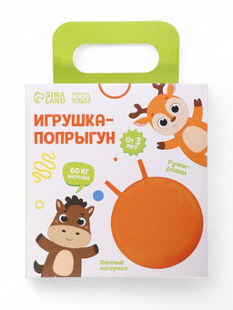 Мяч - прыгун с рожками ONLYTOP, d=55 см, цвет МИКС