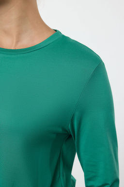 Zumrut Yesili Soft Touch Yumusak Kumasl? Fitted/Vucuda Oturan Esnek Mini Orme Elbise TWOAW25EL00210 - Trendyolmilla фото 4