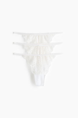 Pack de 3 bragas Thong de encaje