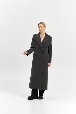 Пальто женское демисезонное 26830 (базальт/рубчик) - Kankan фото 2